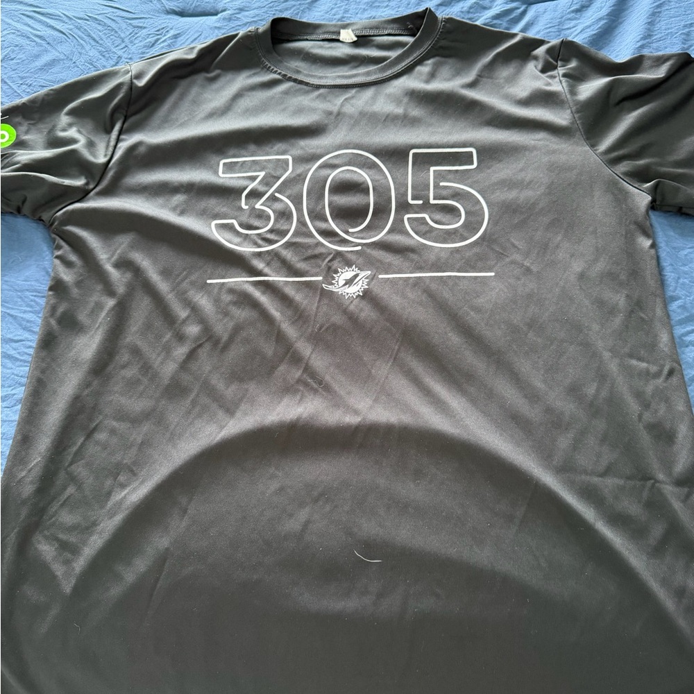 Black Miami Dolphins Athletic Shirt